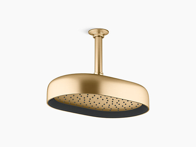 Oblong 12" single-function rainhead, 1.75 gpm