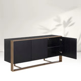 Dolton Modern Wood Sideboard Steel Frame Buffet Cabinets