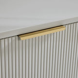 Doroda Modern Wood Frame Sideboard Spacious Cabinets With Gold Hardware