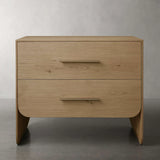 Felton Closed Nightstand Wood Bedside Table with Soft-Close Drawers