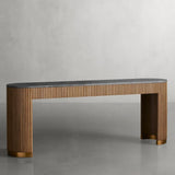 Finnley Marble Top Entryway Console Table Wood Hallway Entrance Table