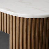 Finnley Marble Top Entryway Console Table Wood Hallway Entrance Table