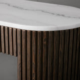 Finnley Marble Top Entryway Console Table Wood Hallway Entrance Table