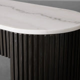 Finnley Marble Top Entryway Console Table Wood Hallway Entrance Table