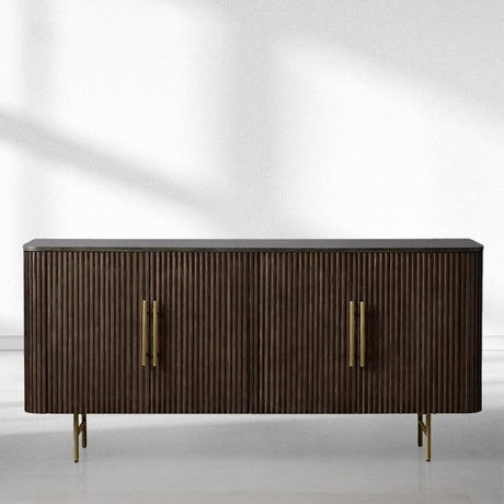 Finnley Wood Sideboard Marble Countertop Buffet Storage Cabinet Rural Entryways Cabinet
