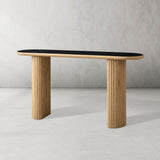 Aster Solid Oak Entryway Console Table Modern Hallway Entrance table