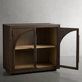 Hattie Oak Hall Chest Arched Design Storage Cabinets