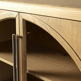 Hattie Oak Hall Chest Arched Design Storage Cabinets