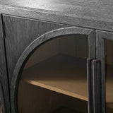 Hattie Solid Oak Sideboard Vintage Arched Buffet Storage Cabinet