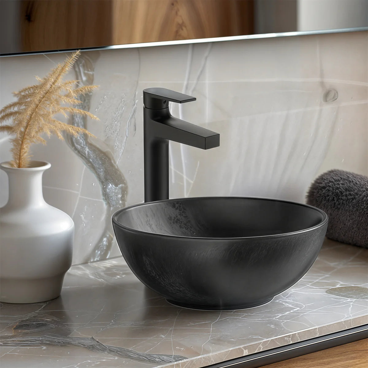 Kohler Taut Tall Basin Mixer - Matte Black