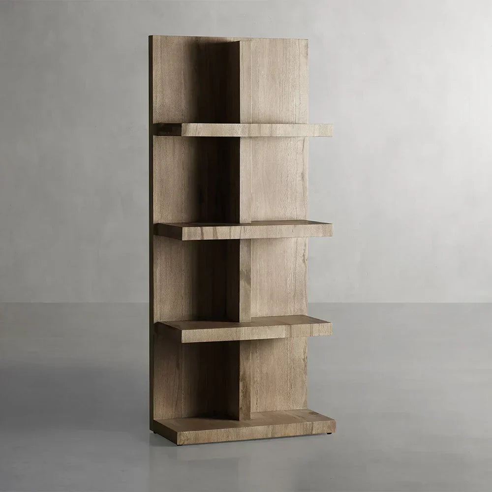 Leandro Solid Oak Wood Bookcase