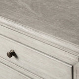 Lenox Wood Nightstand French Antique Bedside table With Two Drawers Chest