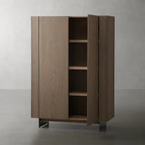 Mihaela Chestnut Wood Sideboard Buffet Storage Cabinet