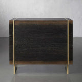 Mihaela Wood Closed Nightstand Retro Oak Nightside Table With Drawer Barrel Inspired