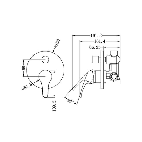 Classic Shower Mixer With Divertor Chrome