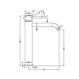 Zen Ss316l Tall Basin Mixer Handless Brushed Nickel
