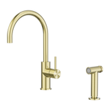 ZEN SS316L KITCHEN MIXER WITH HAND SPRAY BRUSHED GOLD