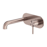 Zen Ss316l Wall Basin/Bath Mixer 230mm Spout Brushed Bronze