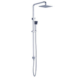 Square Twin Shower Bottom Inlet Chrome
