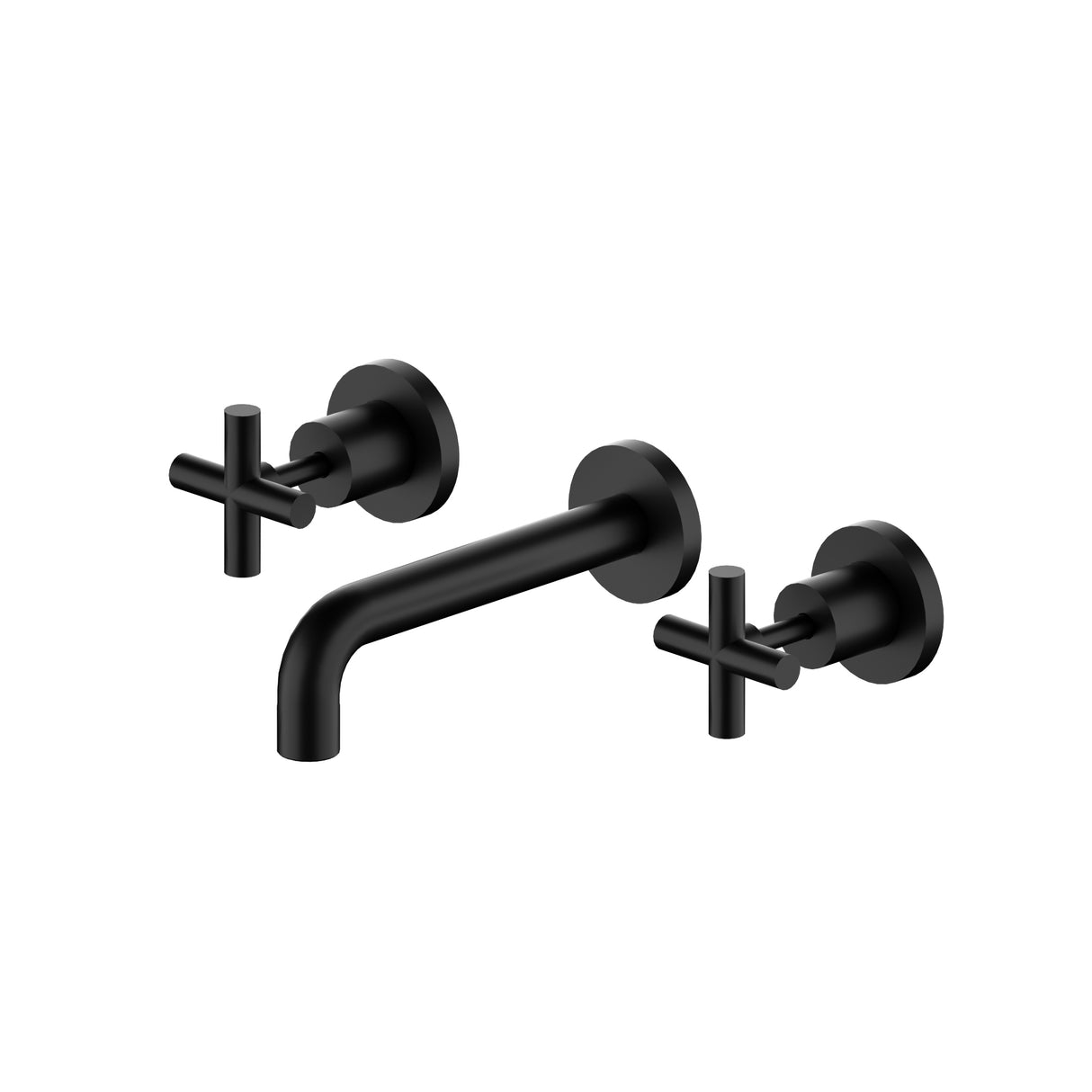 X Plus Wall Basin Set 180mm Matte Black