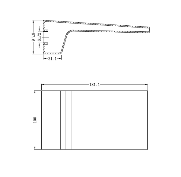 ASTRA BATH SPOUT CHROME (NR203CH)