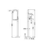 Mecca Freestanding Bath Mixer Brushed Nickel