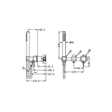 MECCA SHOWER MIXER DIVERTOR SYSTEM SEPARATE BACK PLATE BRUSHED BRONZE