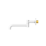 MECCA WALL MOUNTED SWIVEL BATH SPOUT ONLY 225MM MATTE WHITE