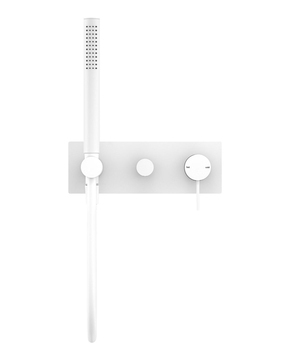 Mecca Shower Mixer With Divertor System Matte White