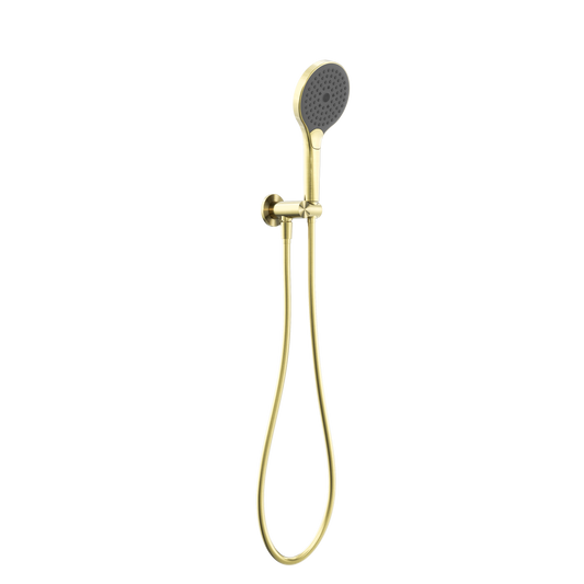 MECCA SHOWER ON BRACKET WITH AIR SHOWER II BRUSHED GOLD