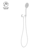MECCA SHOWER ON BRACKET WITH AIR SHOWER MATTE WHITE