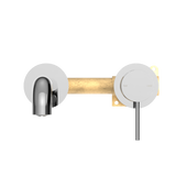 Mecca Wall Basin Mixer Separate Back Plate 185mm Spout Chrome