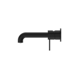 Mecca Wall Basin Mixer Separate Back Plate 185mm Spout Matte Black