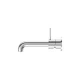 Mecca Wall Basin Mixer Separate Back Plate Handle Up 185mm Spout Chrome