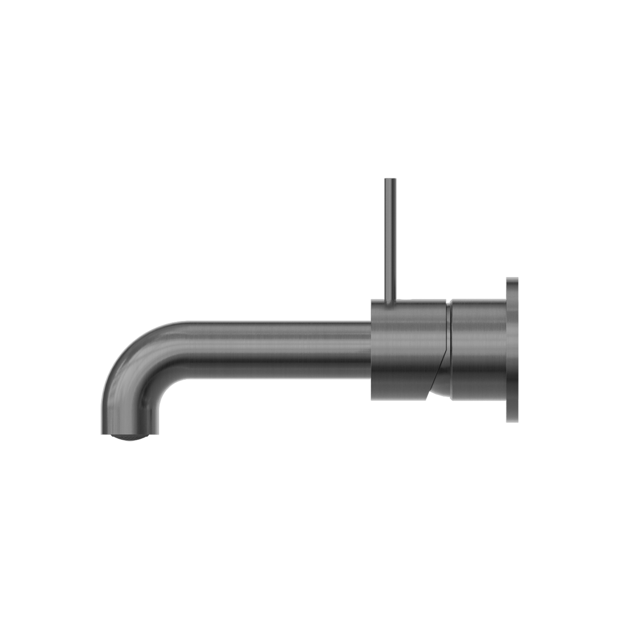 Mecca Wall Basin Mixer Separate Back Plate Handle Up 185mm Spout Gun Metal