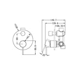 Mecca Shower Mixer With Divertor Matte White