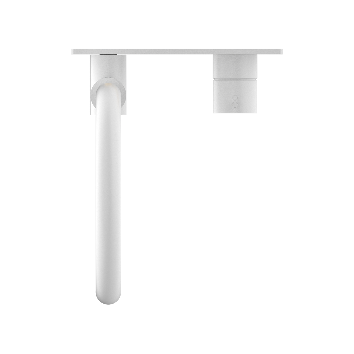 Mecca Wall Basin/Bath Mixer Swivel Spout Handle Up Matte White