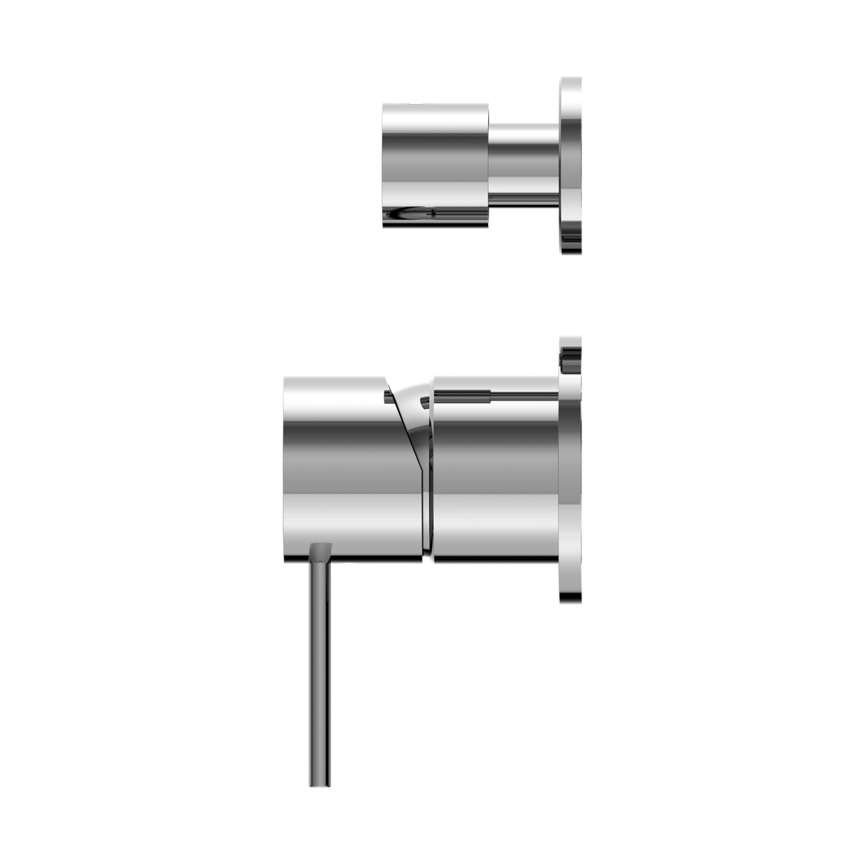Mecca Shower Mixer With Divertor Separate Back Plate Chrome