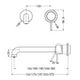 Mecca Wall Basin/Bath Mixer Separate Back Plate 185mm Trim Kits Only Brushed Gold