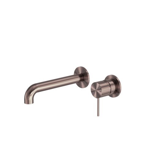 Mecca Wall Basin/bath Mixer Separate Back Plate 120mm Brushed Bronze