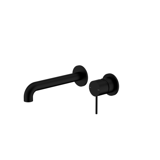 Mecca Wall Basin/bath Mixer Separate Back Plate 120mm Matte Black