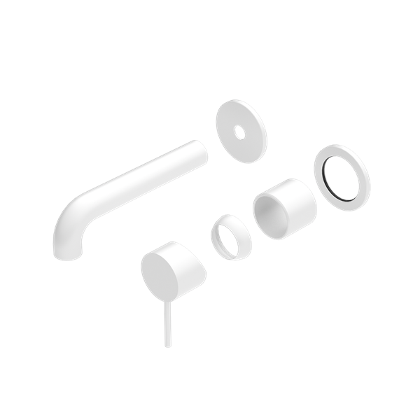 Mecca Wall Basin/Bath Mixer Separate Back Plate 260mm Trim Kits Only Matte White
