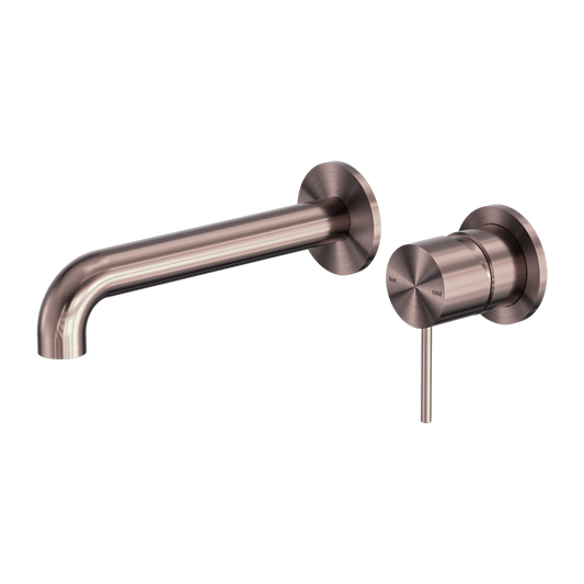 Mecca Wall Basin/Bath Mixer Separate Back Plate 260mm Brushed Bronze