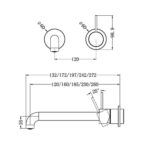 Bianca Shower Mixer With Divertor Trim Kits Only Brushed Bronze