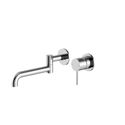 Mecca Wall Basin/Bath Mixer Swivel Spout 225mm Chrome