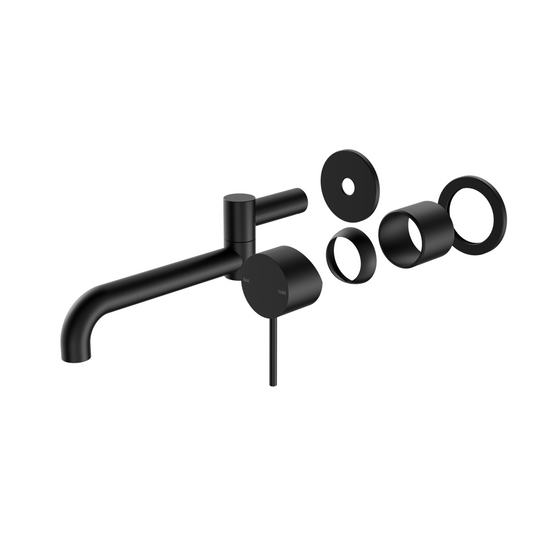 Mecca Wall Basin/Bath Mixer Swivel Spout 225mm Trim Kits Only Matte Black