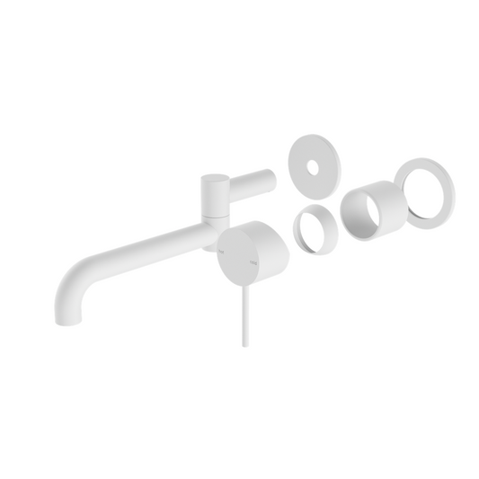 Mecca Wall Basin/Bath Mixer Swivel Spout 225mm Trim Kits Only Matte White