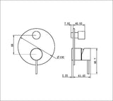 MECCA SHOWER MIXER WITH DIVERTOR TRIM KITS ONLY BRUSHED NICKEL