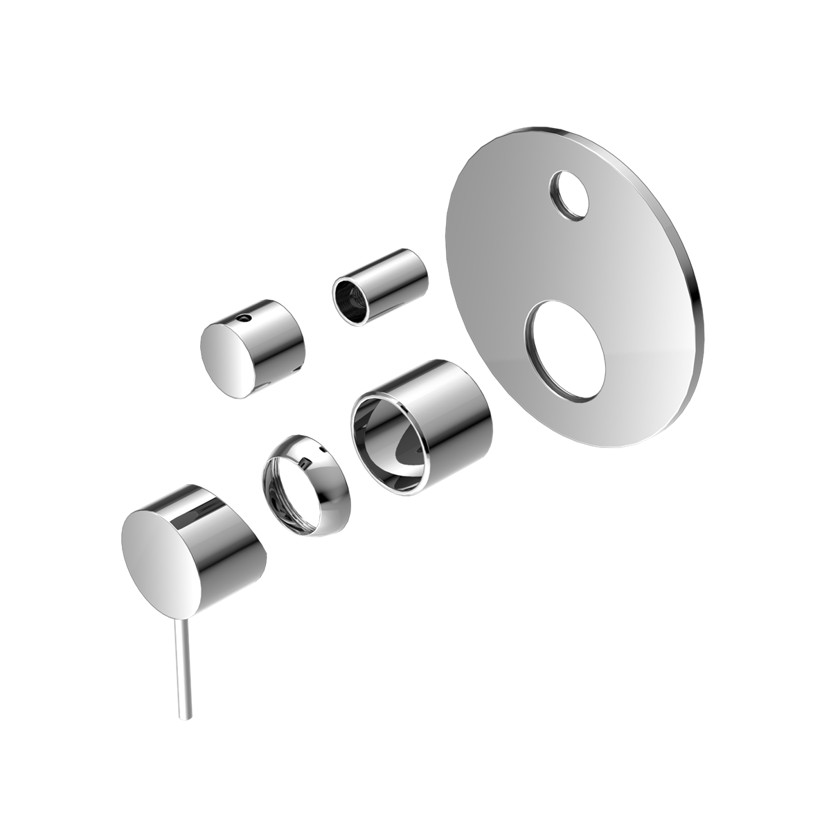MECCA SHOWER MIXER WITH DIVERTOR TRIM KITS ONLY CHROME