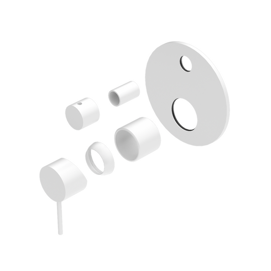 MECCA SHOWER MIXER WITH DIVERTOR TRIM KITS ONLY MATTE WHITE